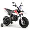 Metal 12V Kids Motorcycle with Dual Motors, Music and Training Wheels